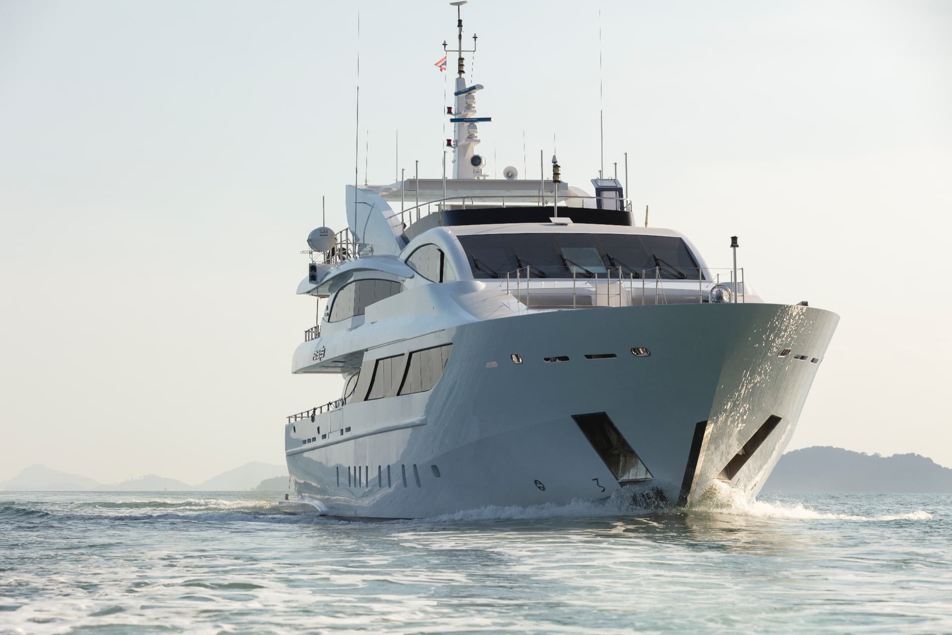 Astondoa 150 superyacht underway in the Andaman Sea off Phuket